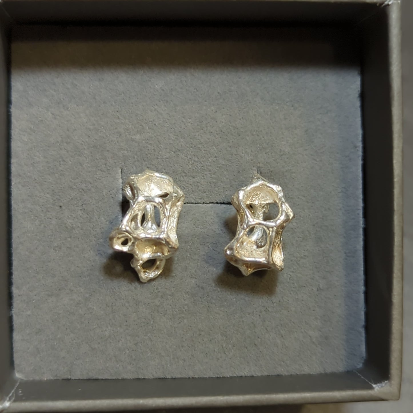 Wild Honeycomb cage studs.-Beca Beeby