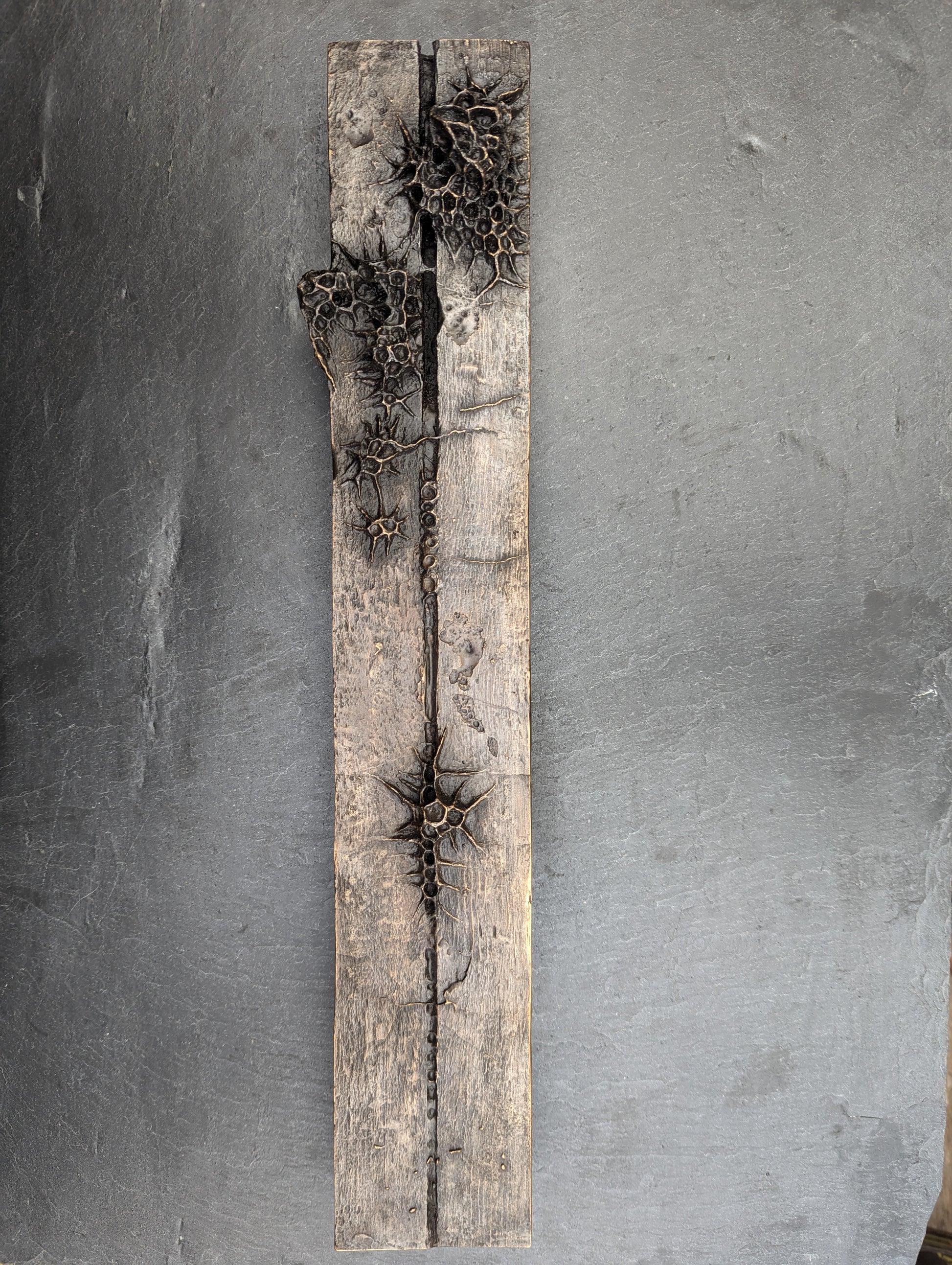 10 years. Bronze.-sculpture (wall)-Beca Beeby