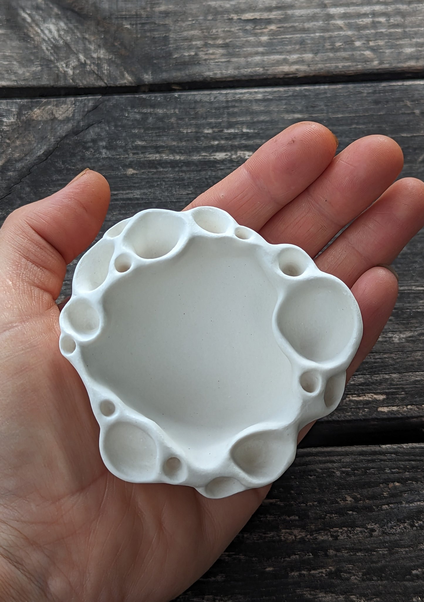 Porcelain Morphogenetic trinket bowl.-Ceramics-Beca Beeby