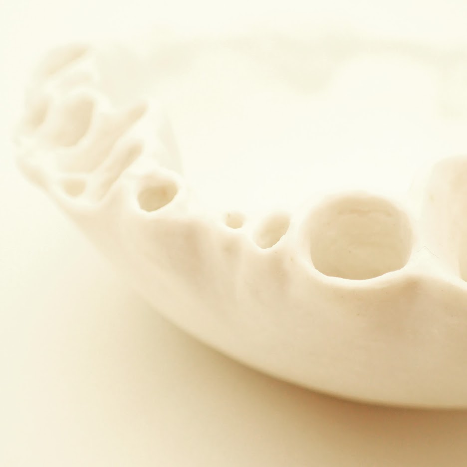 Porcelain Morphogenetic Bowl. Small-Ceramics-Beca Beeby