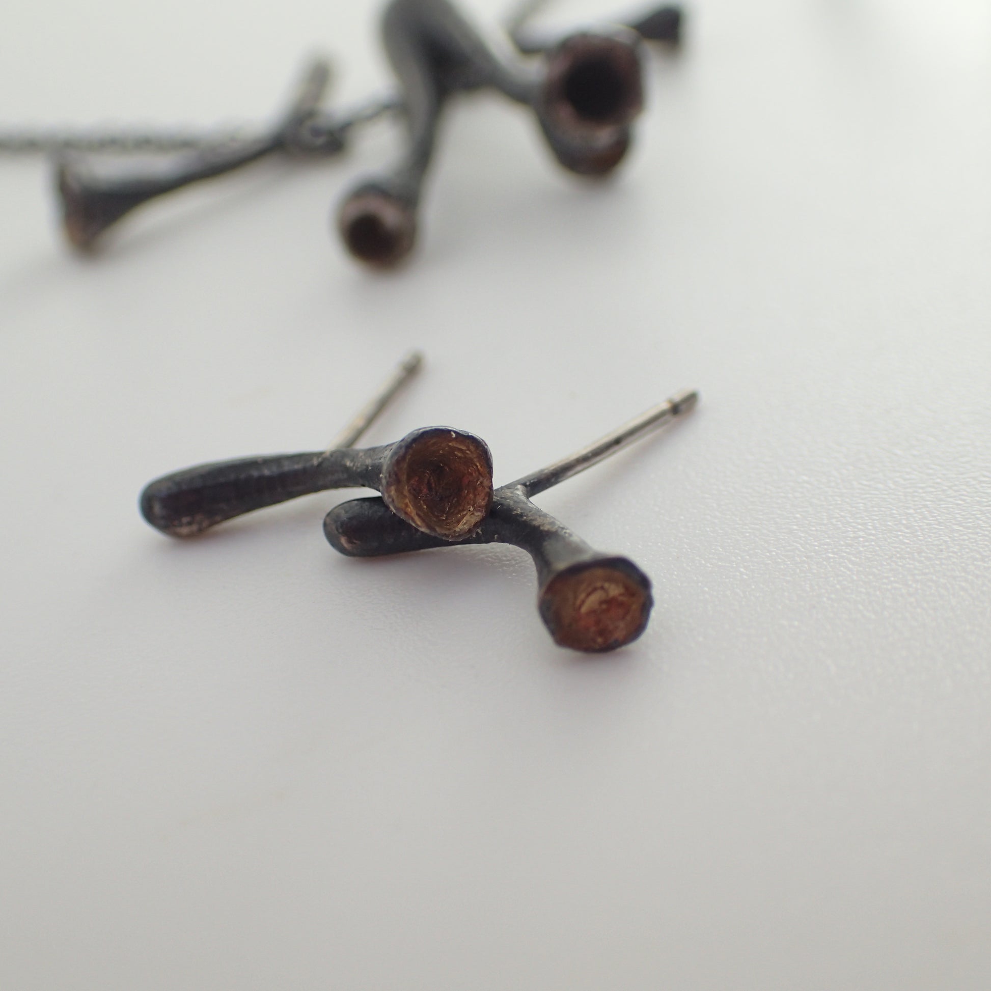 Pixie Cup Lichen Stud Earrings-Beca Beeby