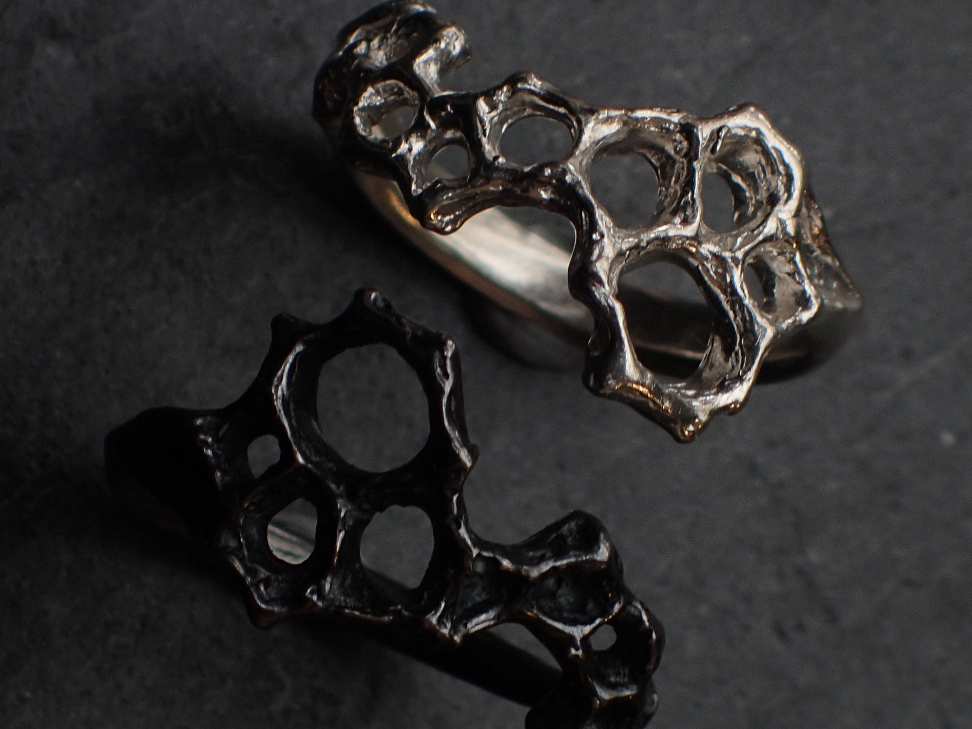 Delicate Honeycomb Ring handmade in solid Ecosilver-Jewellery-Beca Beeby