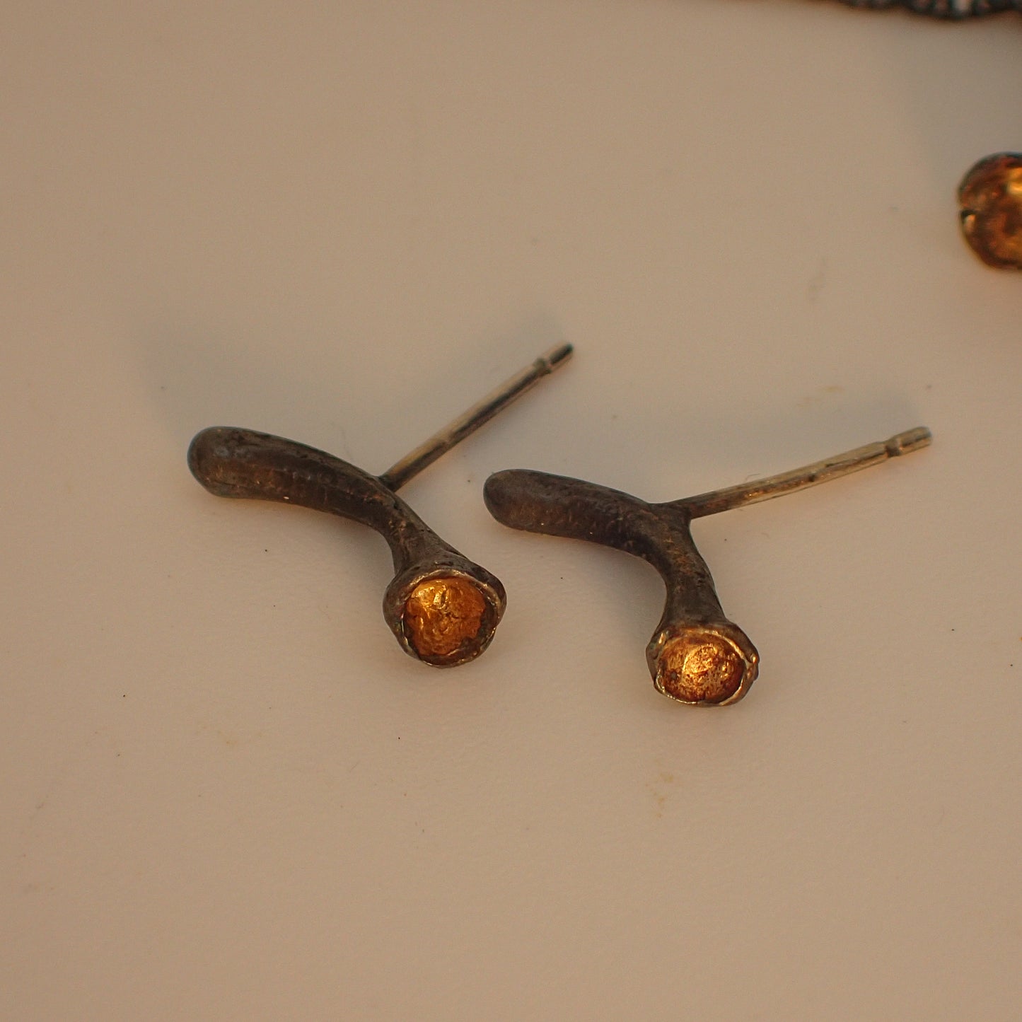 Pixie Cup Lichen Stud Earrings-Beca Beeby