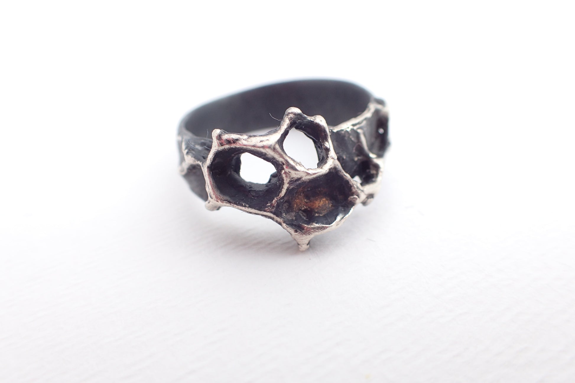 Wild Honeycomb Ring.-Jewellery-Beca Beeby