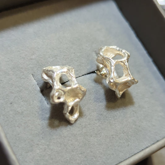 Wild Honeycomb cage studs.-Beca Beeby