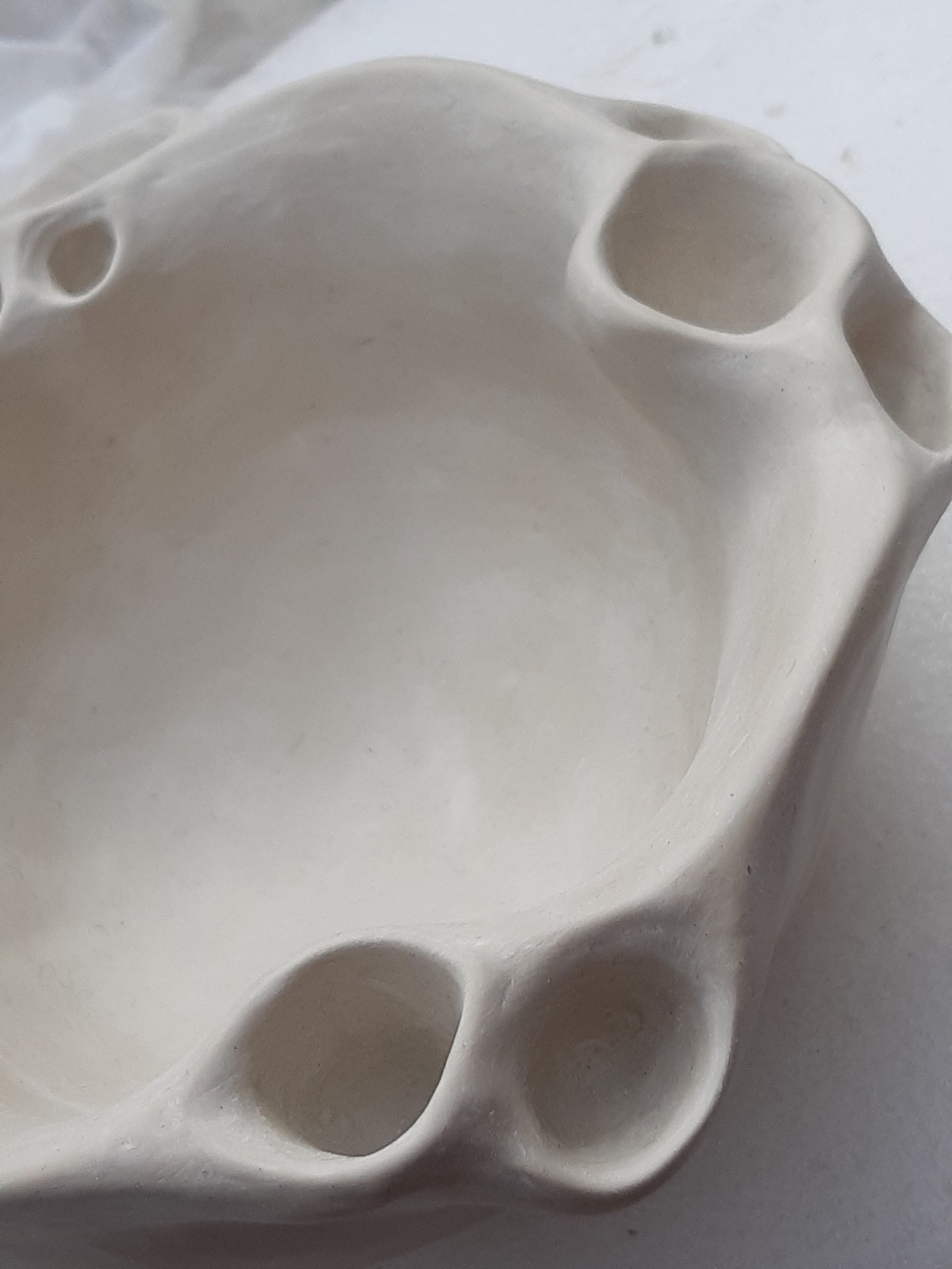 Porcelain Morphogenetic trinket bowl.-Ceramics-Beca Beeby