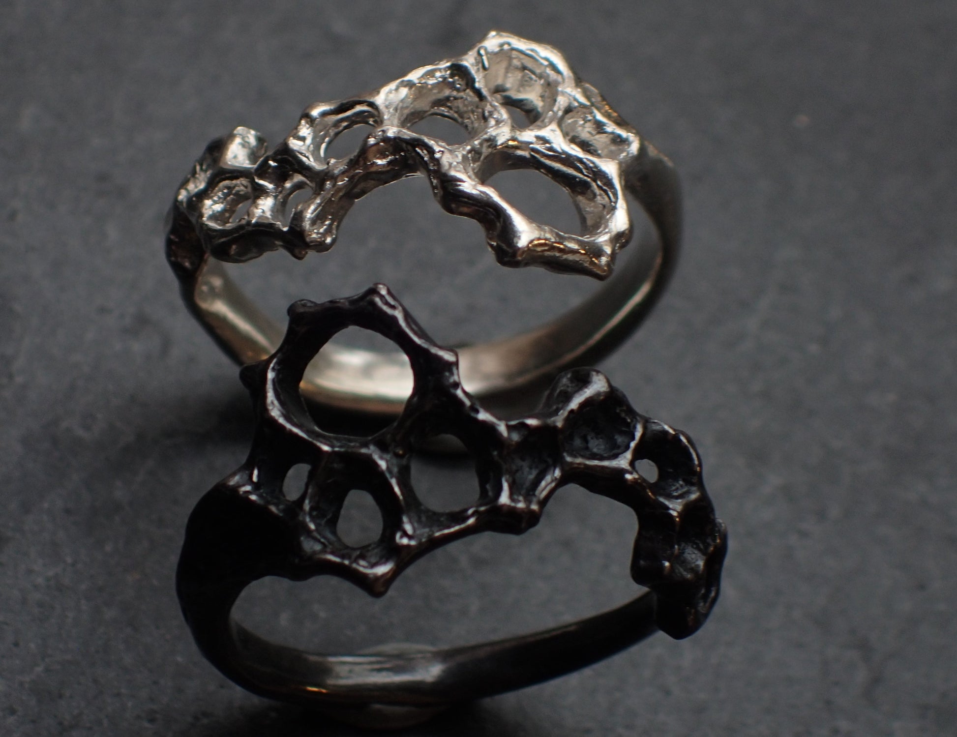 Delicate Honeycomb Ring handmade in solid Ecosilver-Jewellery-Beca Beeby