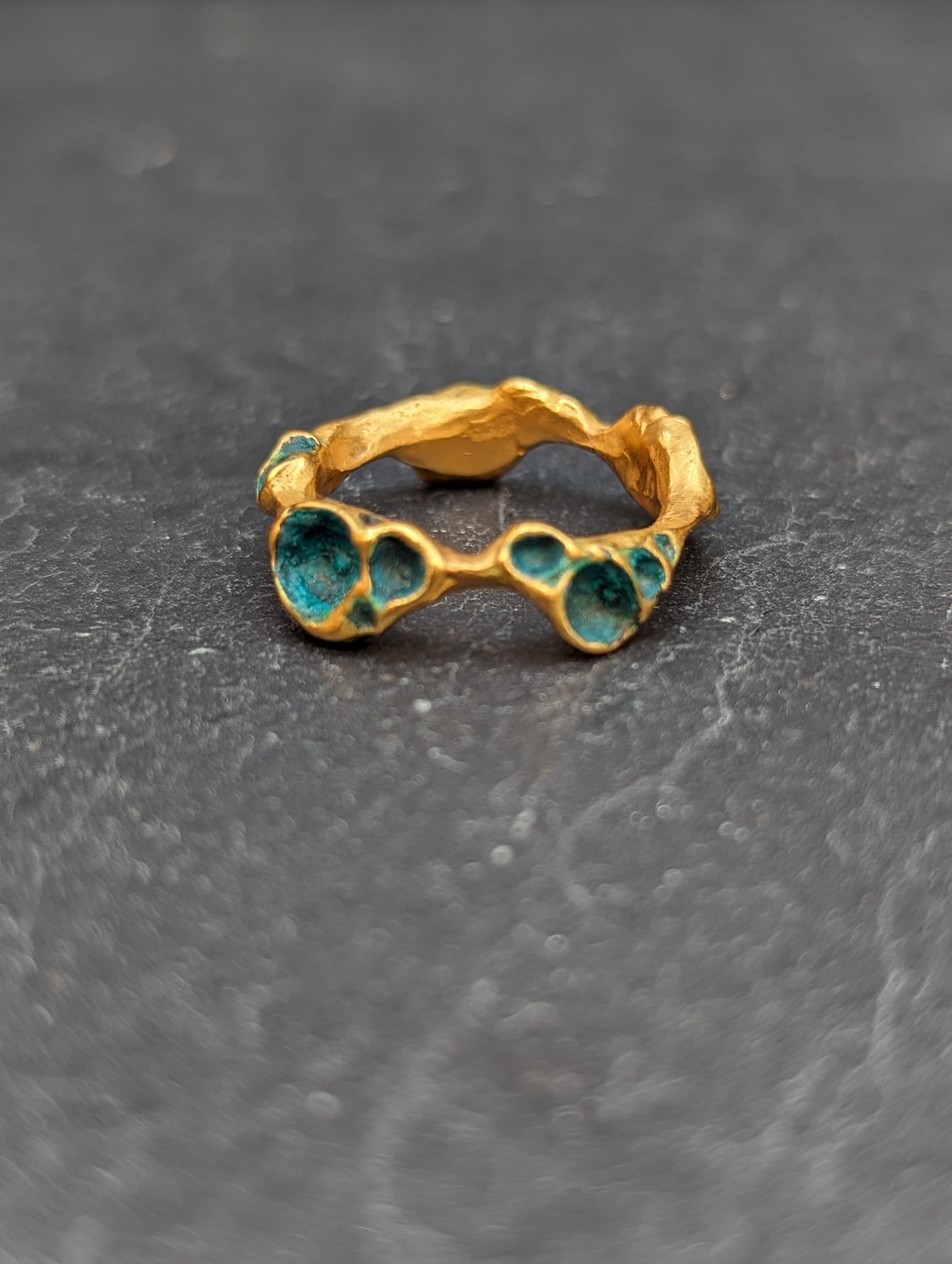 Artefact ring, delicate version in gold.-Beca Beeby