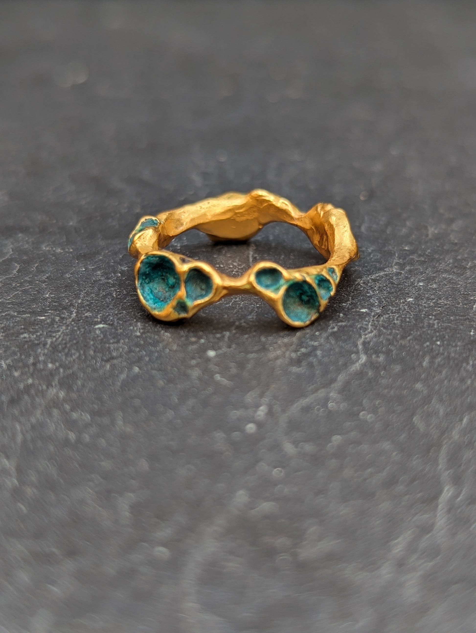 Artefact ring, delicate version in gold.-Beca Beeby