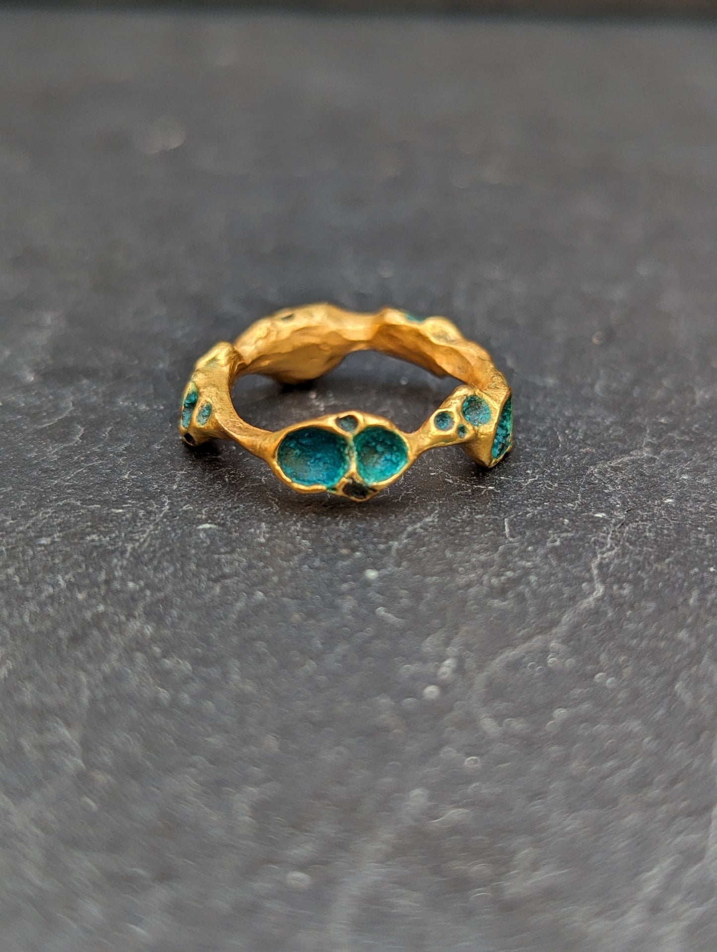 Artefact ring, delicate version in gold.-Beca Beeby