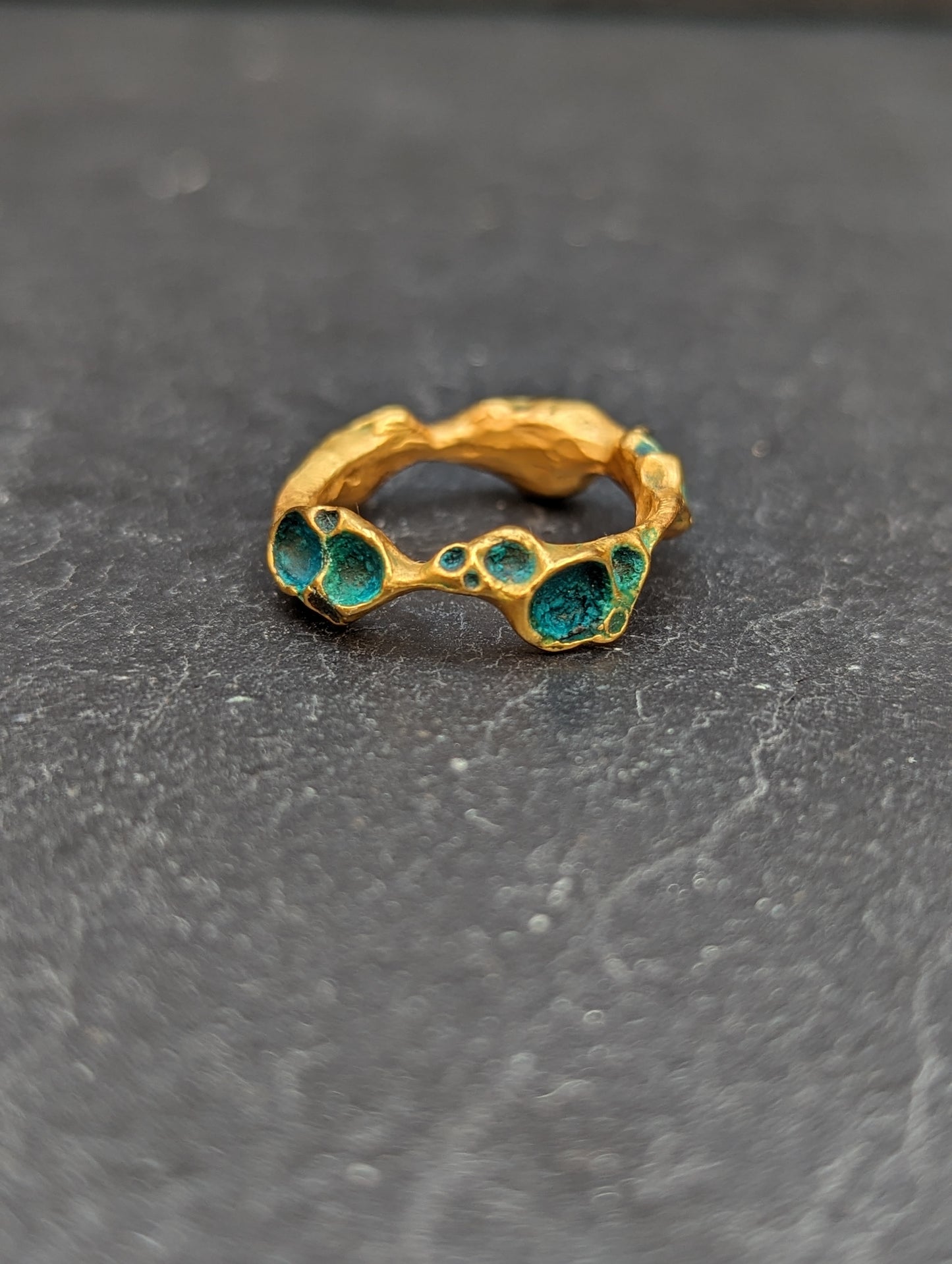 Artefact ring, delicate version in gold.-Beca Beeby