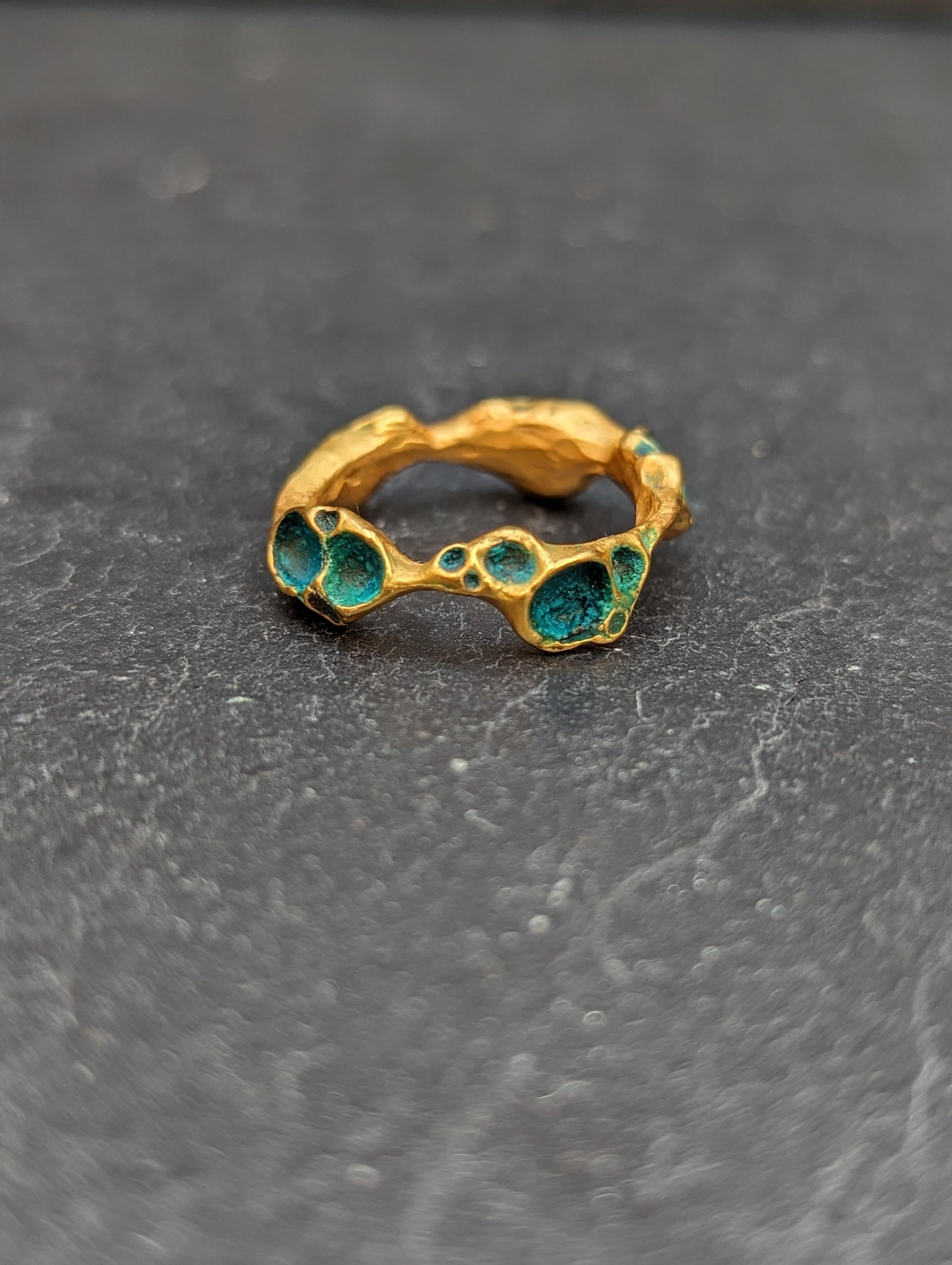 Artefact ring, delicate version in gold.-Beca Beeby