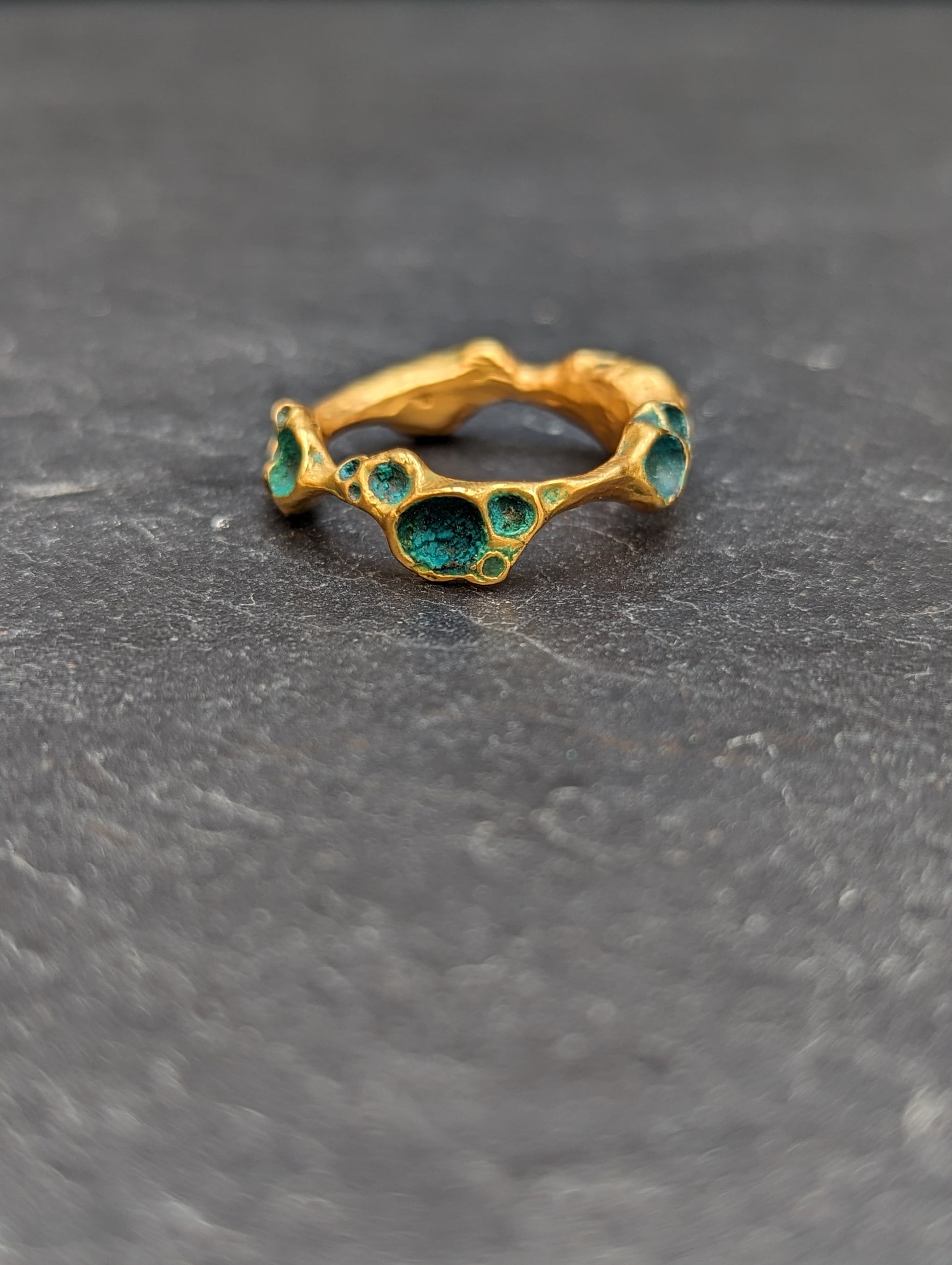 Artefact ring, delicate version in gold.-Beca Beeby