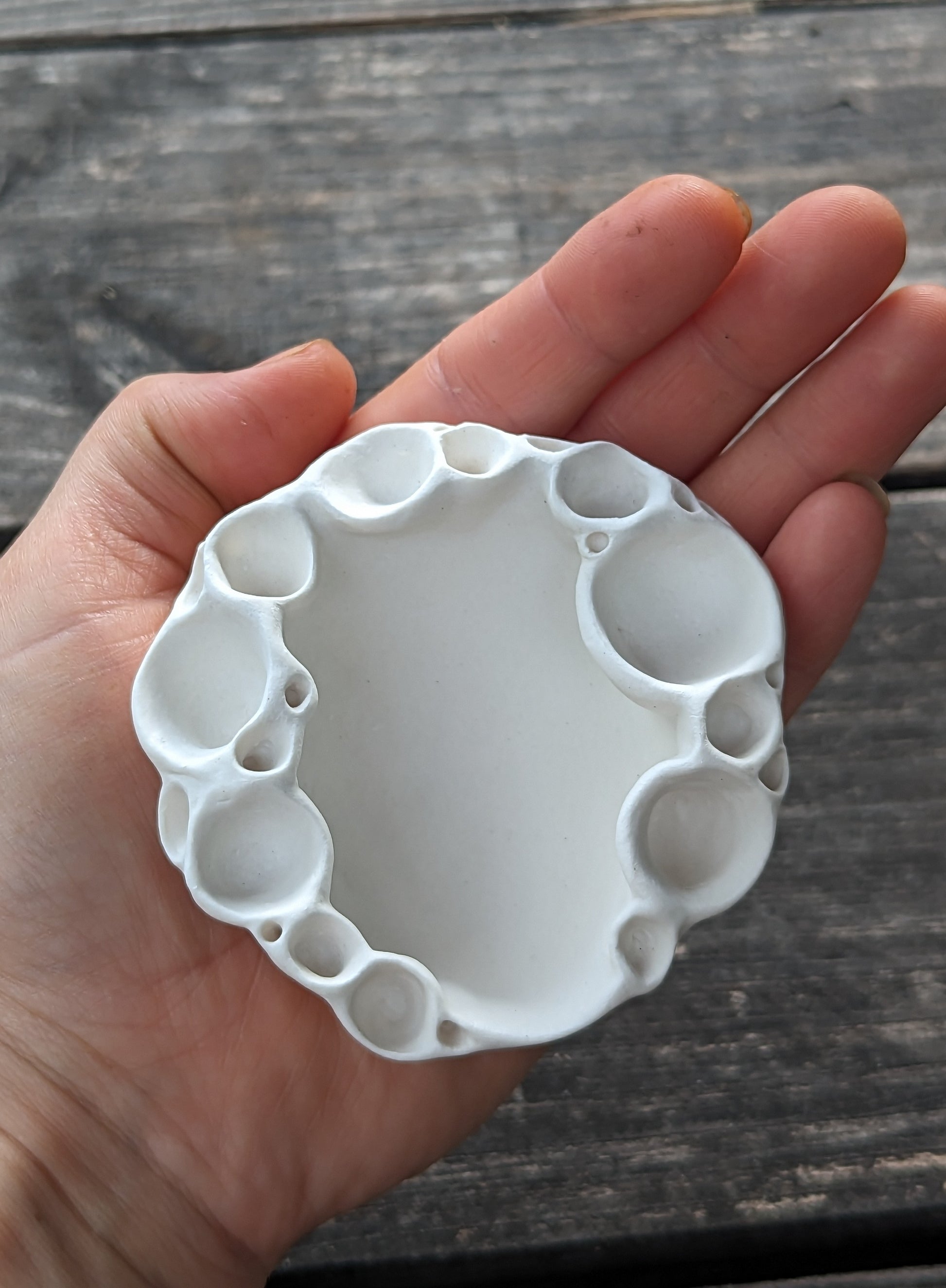 Porcelain Morphogenetic trinket bowl.-Ceramics-Beca Beeby