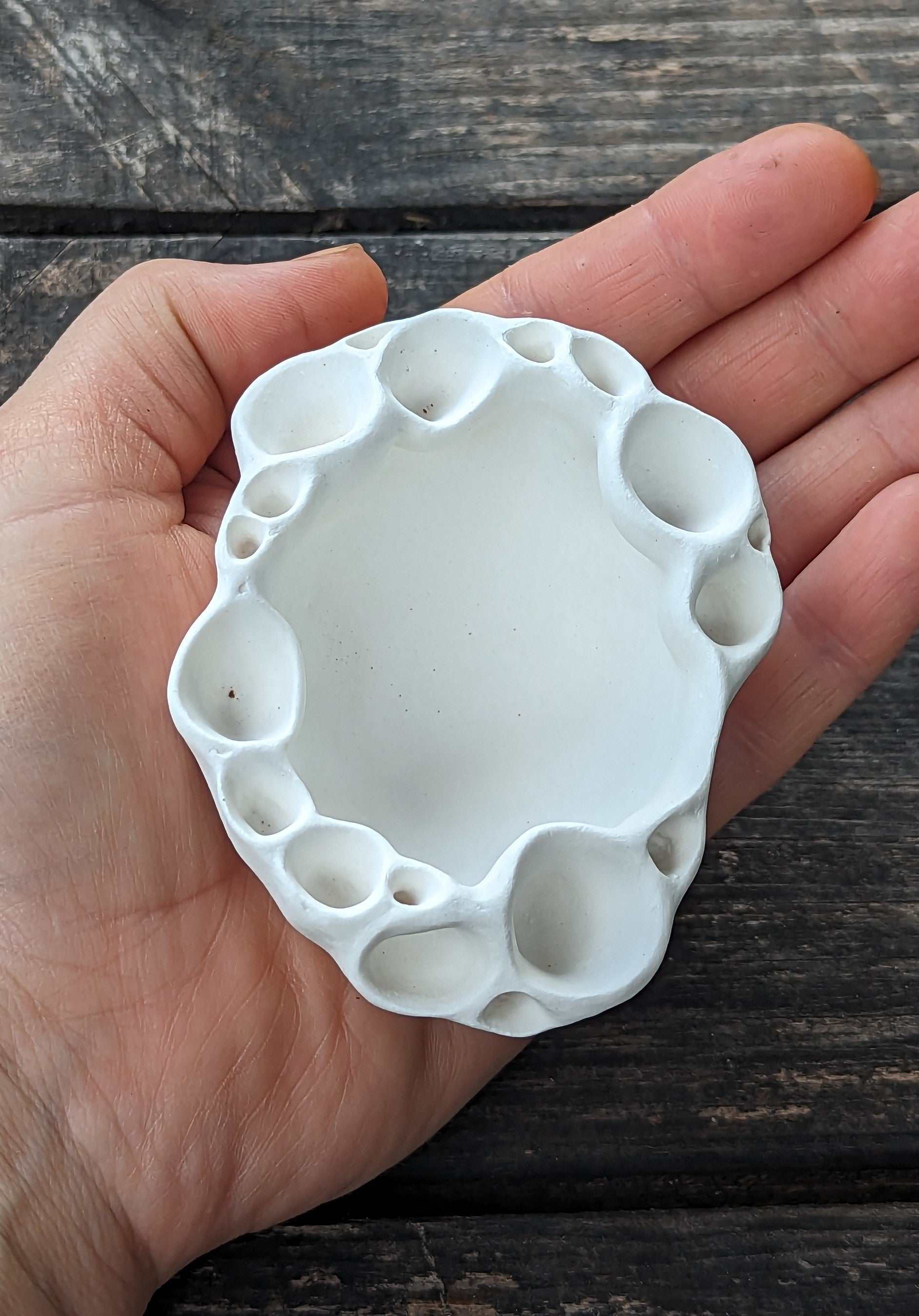 Porcelain Morphogenetic trinket bowl.-Ceramics-Beca Beeby