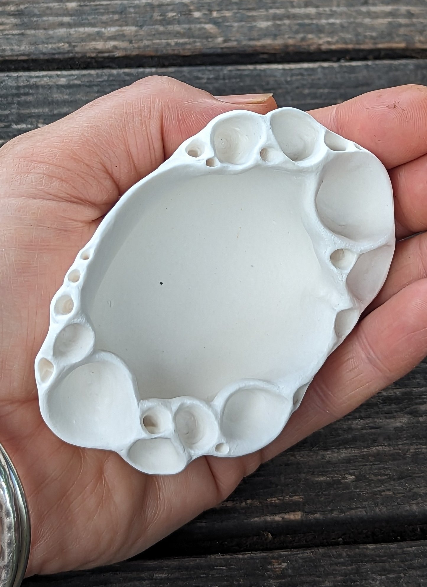 Porcelain Morphogenetic trinket bowl.-Ceramics-Beca Beeby