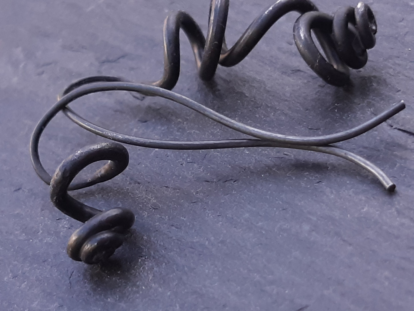 Silver tendril earrings, unique & handmade.-Jewellery-Beca Beeby