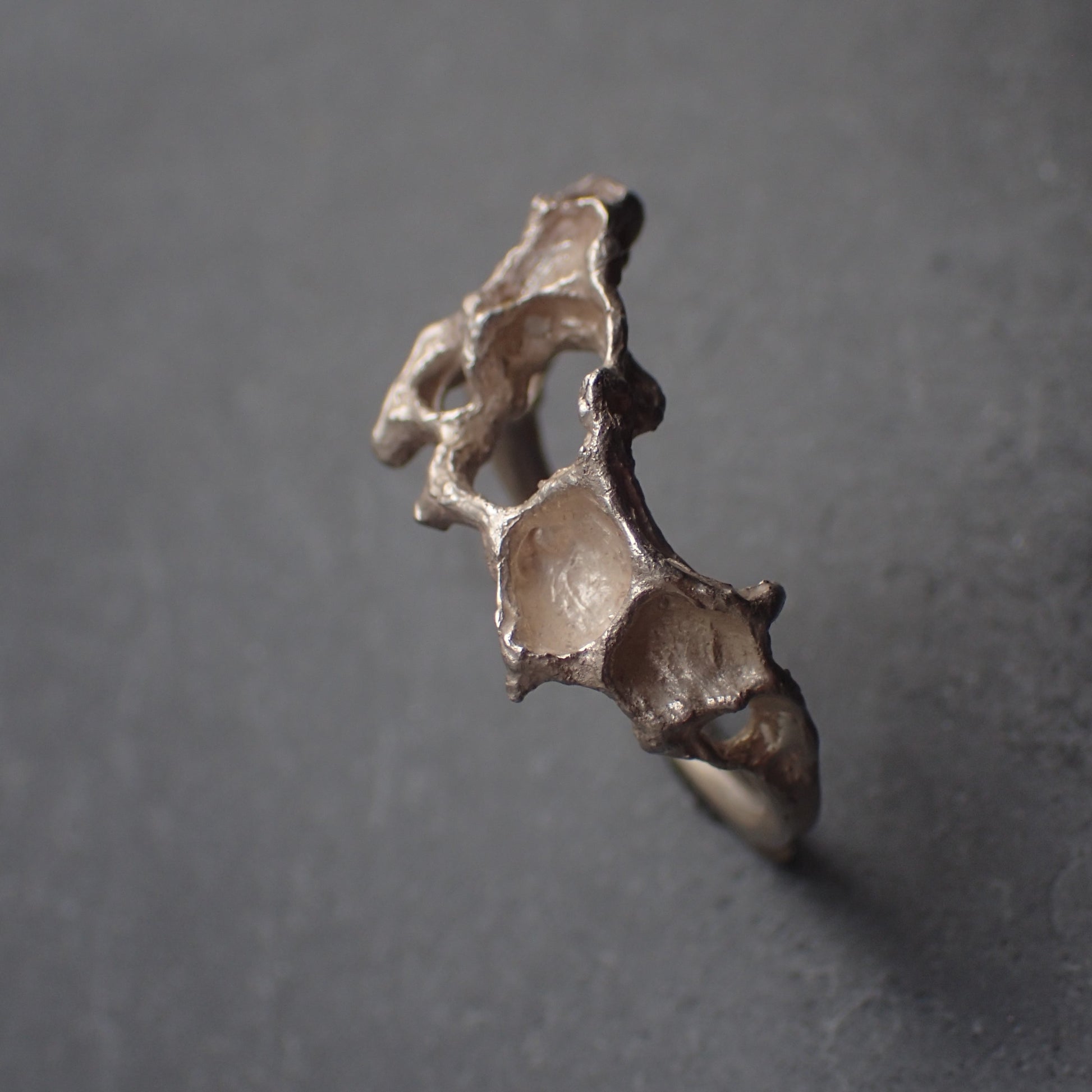 Unique Honeycomb Ring handmade in solid Ecosilver-Jewellery-Beca Beeby