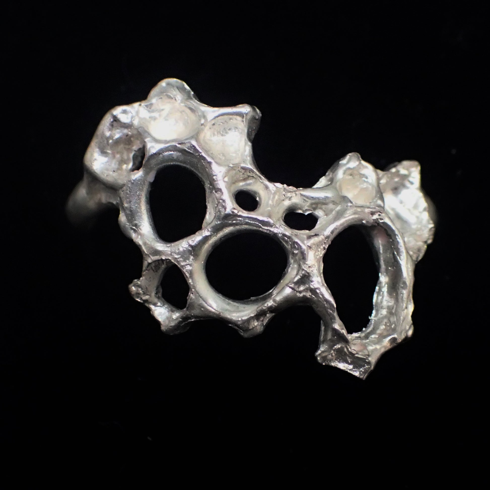 Delicate Honeycomb Ring handmade in solid Ecosilver-Jewellery-Beca Beeby